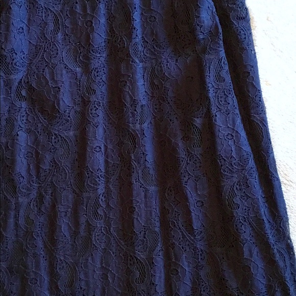 Monteau Navy Blue Lace Halter Dress - Picture 3 of 4